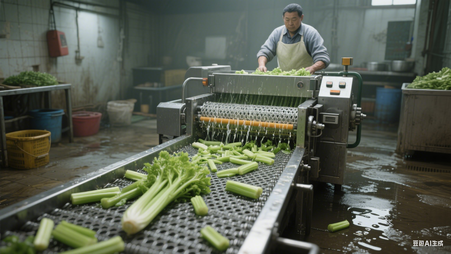 芹菜段涡流清洗机咋输送？张师傅的 “护脆输送笔记”(2)