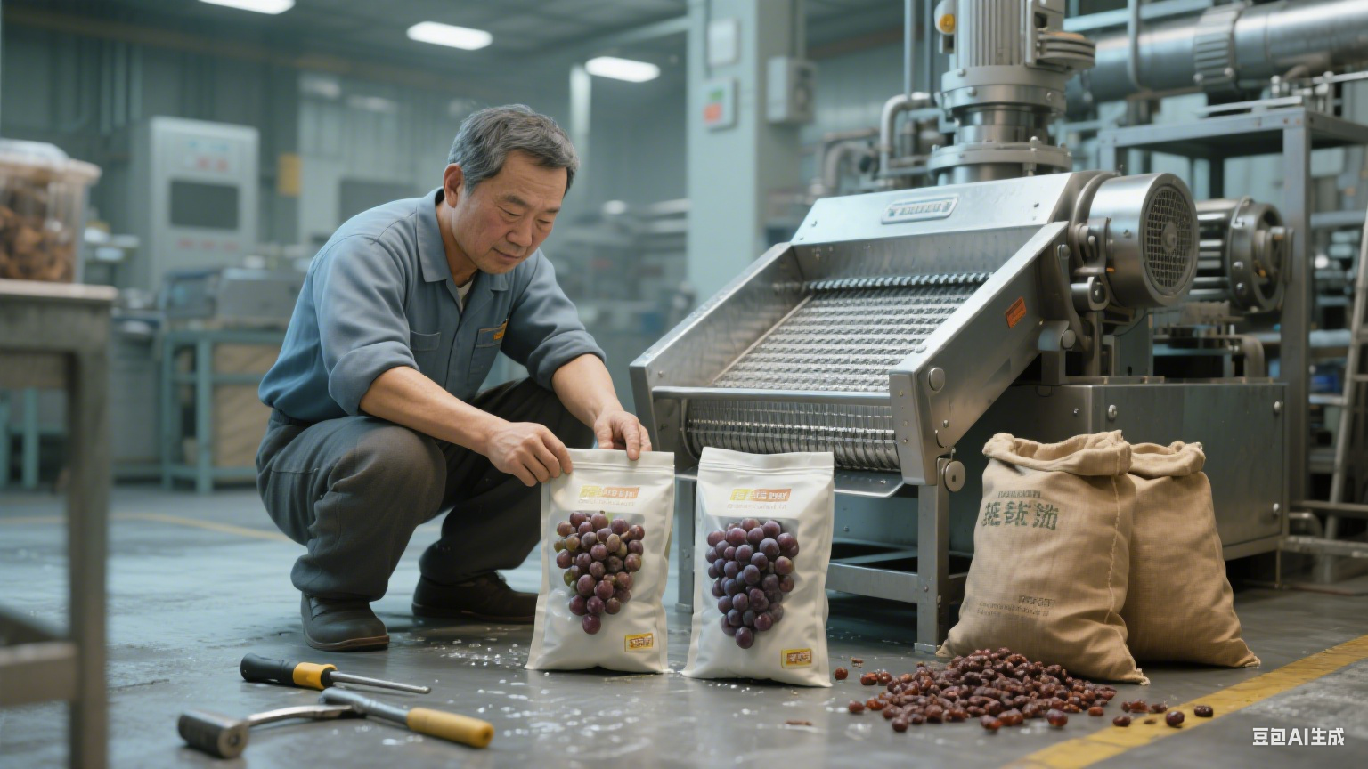 休闲食品清洗震动沥水机咋干活？(1)