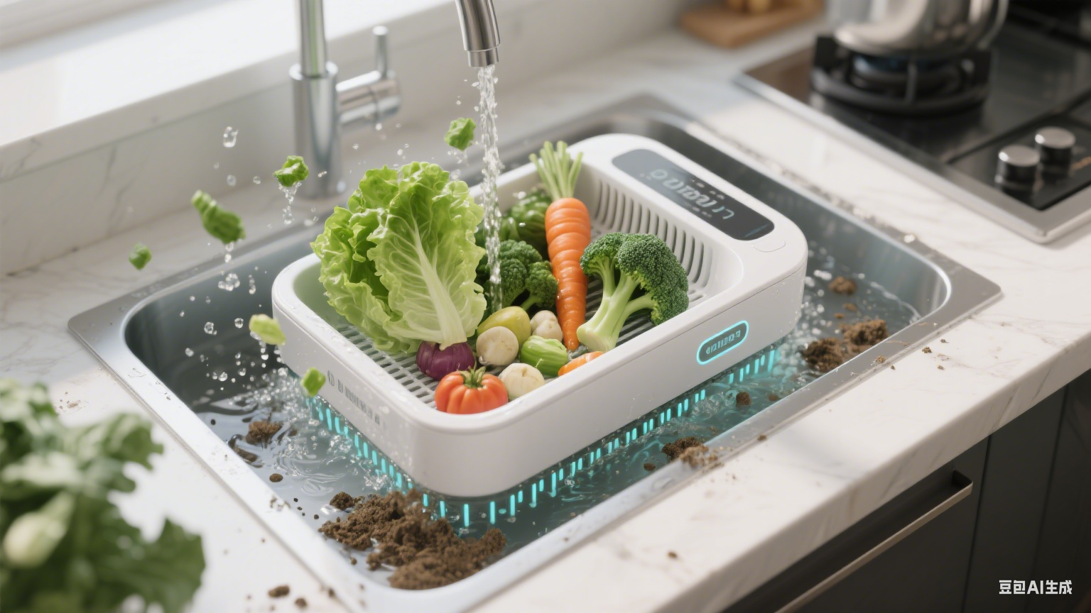 震护鲜颜・净澈蔬香：解码全自动震动沥水洗菜机的洁净实力(2)