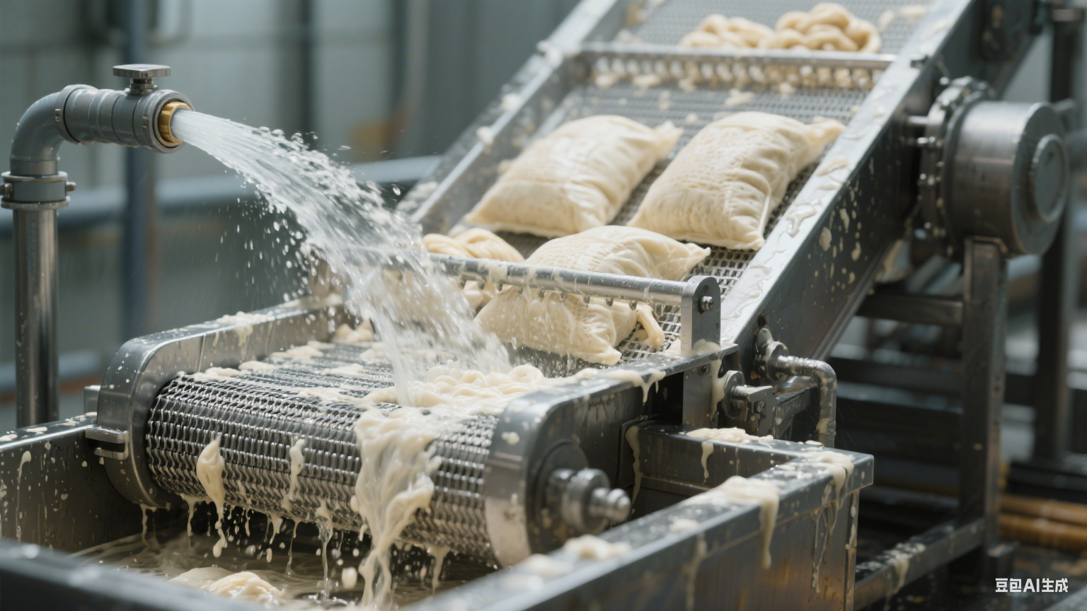 筋袋净沥术：面筋袋冲洗震动沥水机场景适配型号(1)