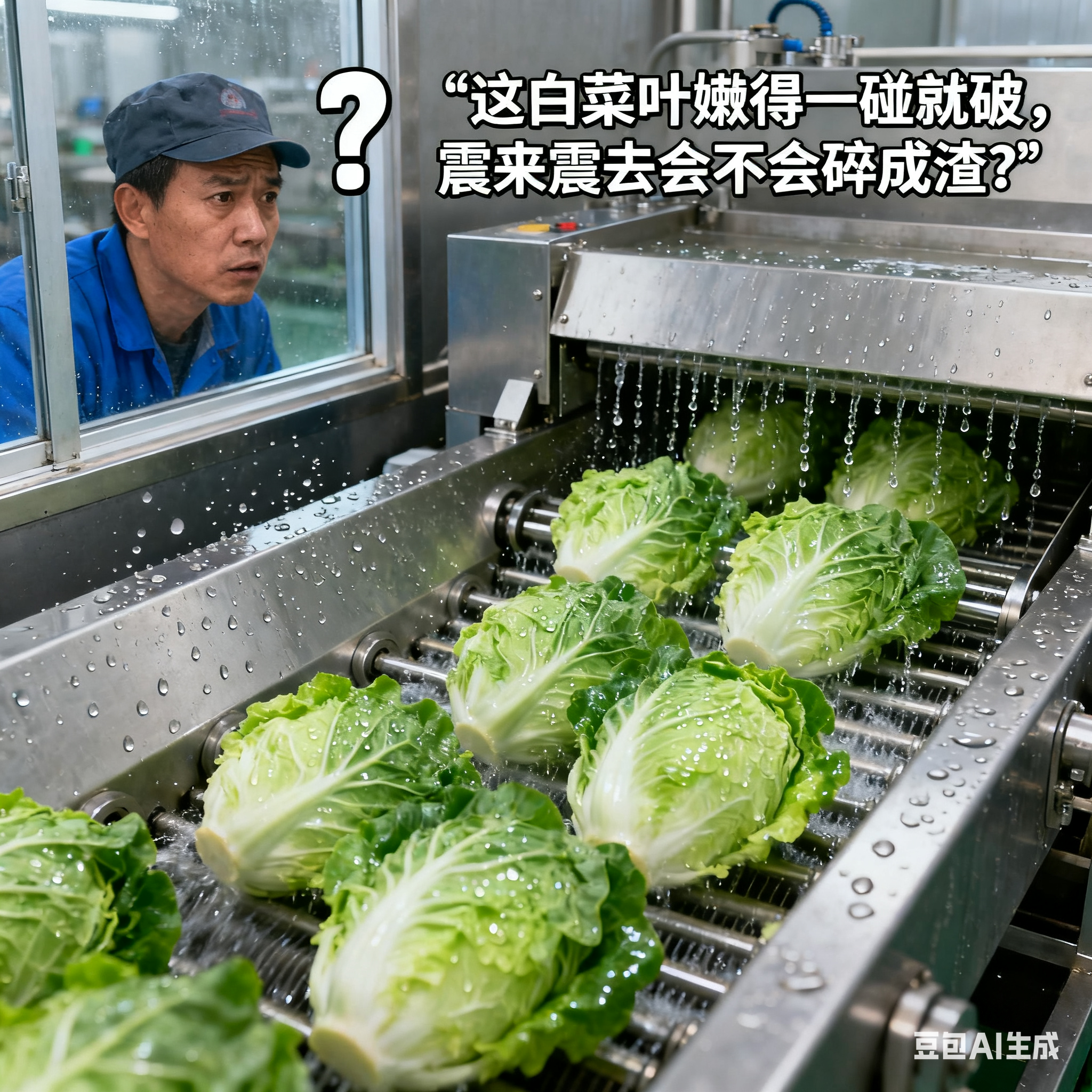 白菜震动沥水器会破坏白菜叶吗？(1)