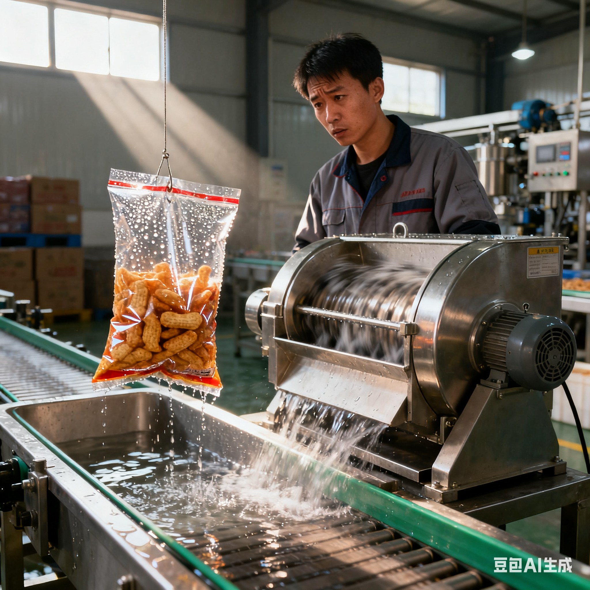 震动沥水机，能震掉食品袋水渍吗？(1)