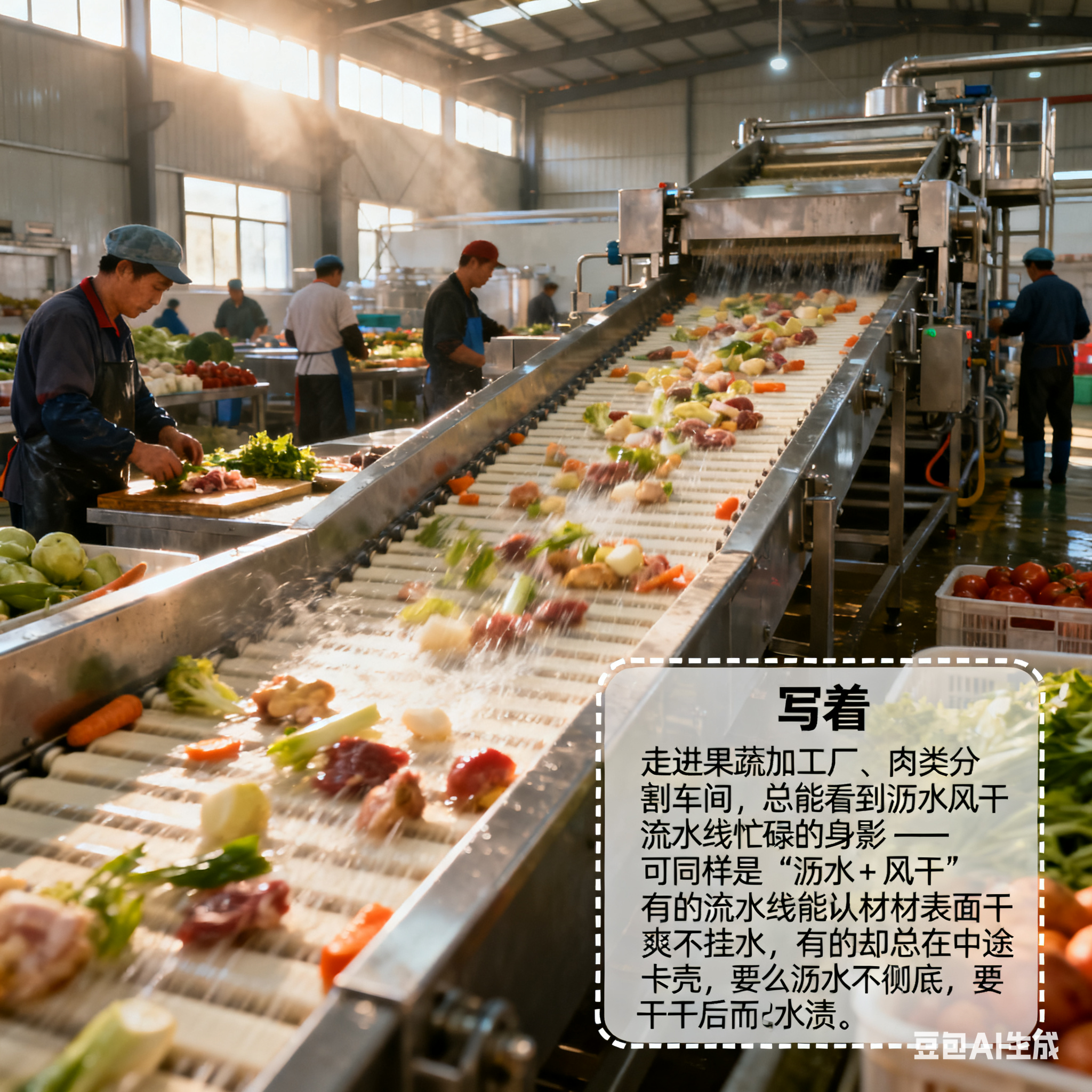 沥水风干流水线怎么搭设备才合适？(1)