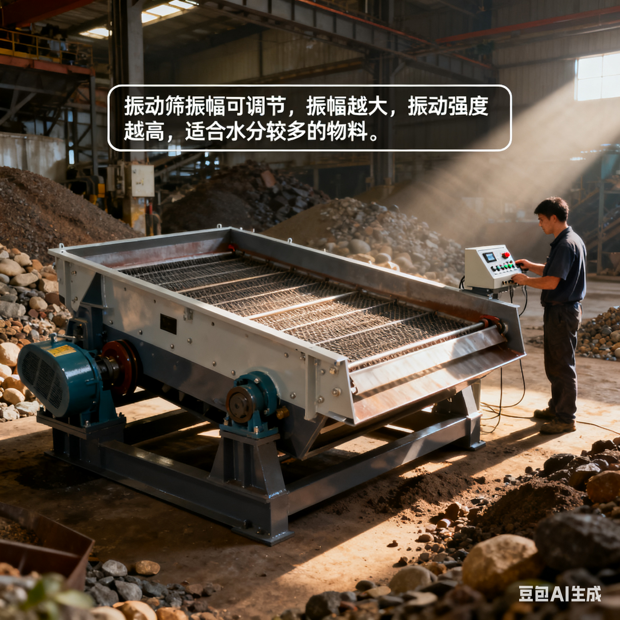 物料多功能振动沥水机，振动筛是什么样的？(5)